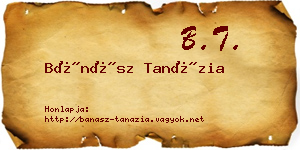 Bánász Tanázia névjegykártya